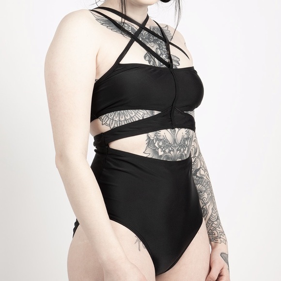 Killstar Other - Women’s Disturbia Black One-Piece Swimsuit